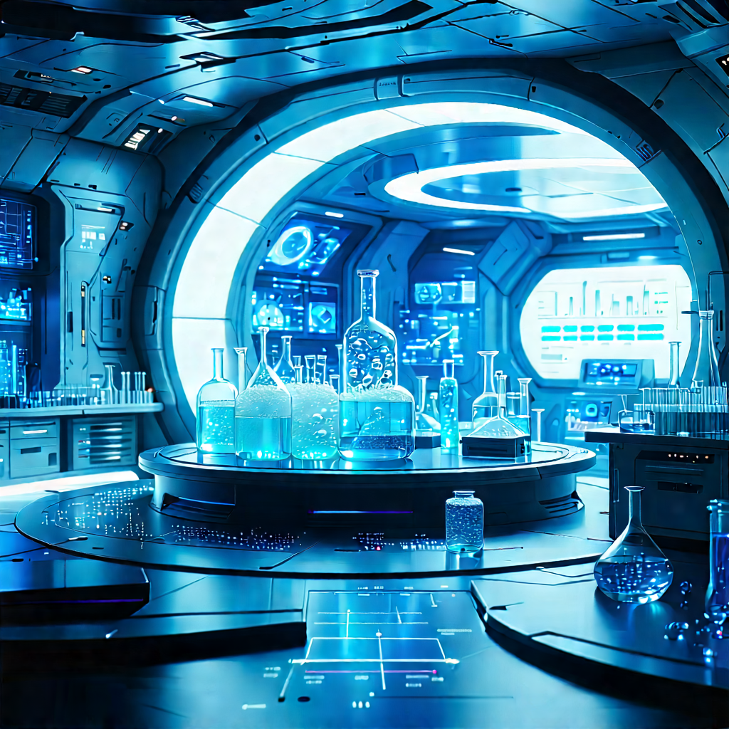 Futuristic research laboratory