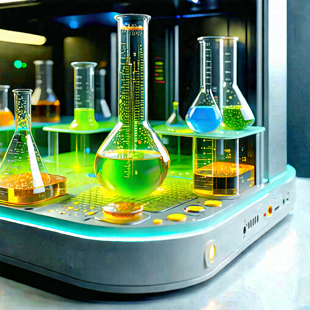 Educational Technology In Modern Laboratory With Collection Various