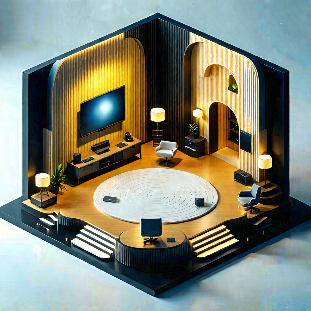 Entertainment technology in design studio