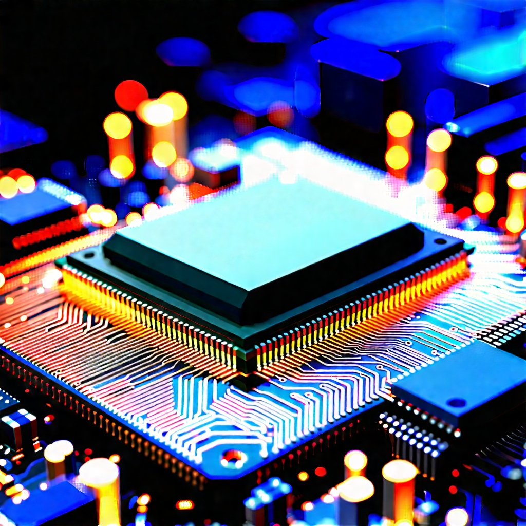 Close-up of microprocessor