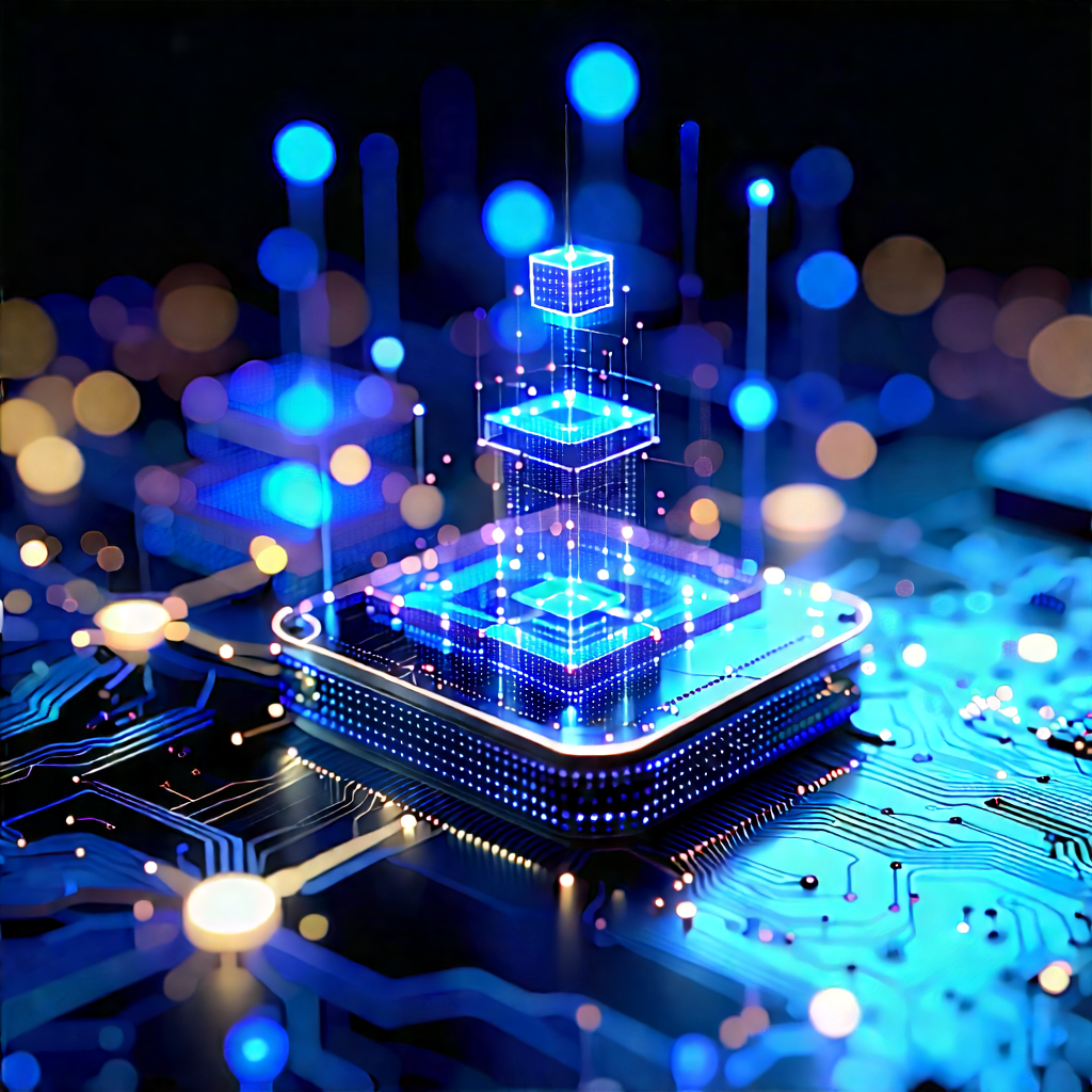 Blockchain Network Visualization With Blue White