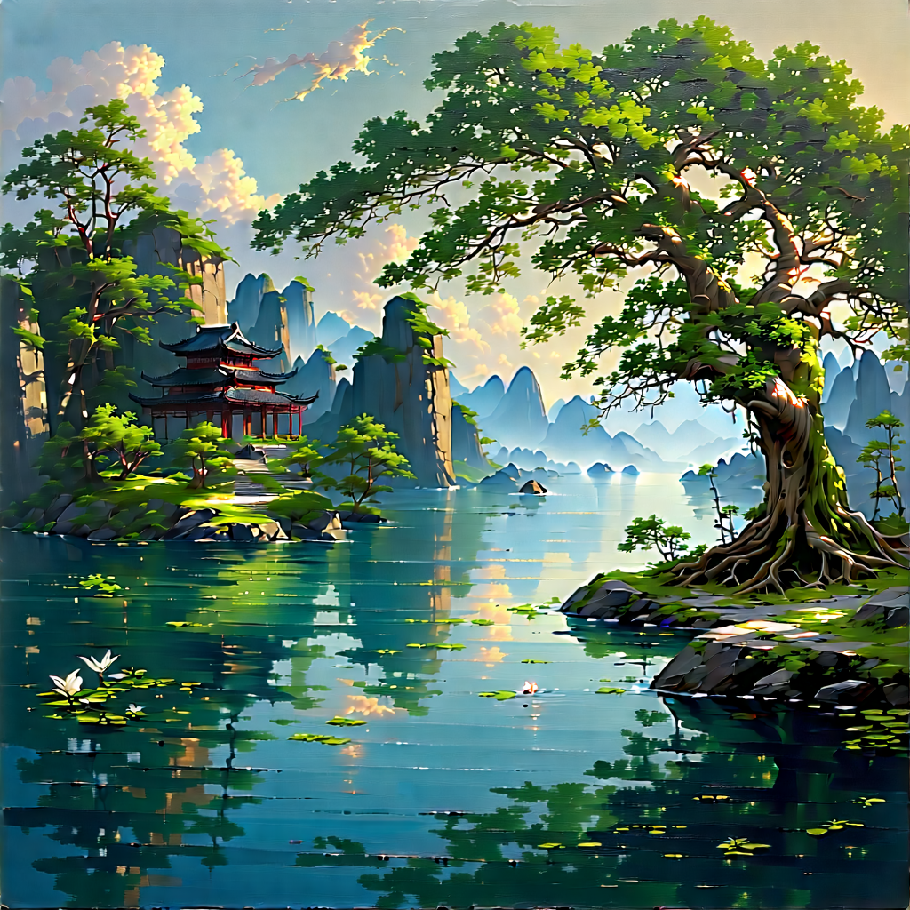 Smooth Composition With Beautiful Painting