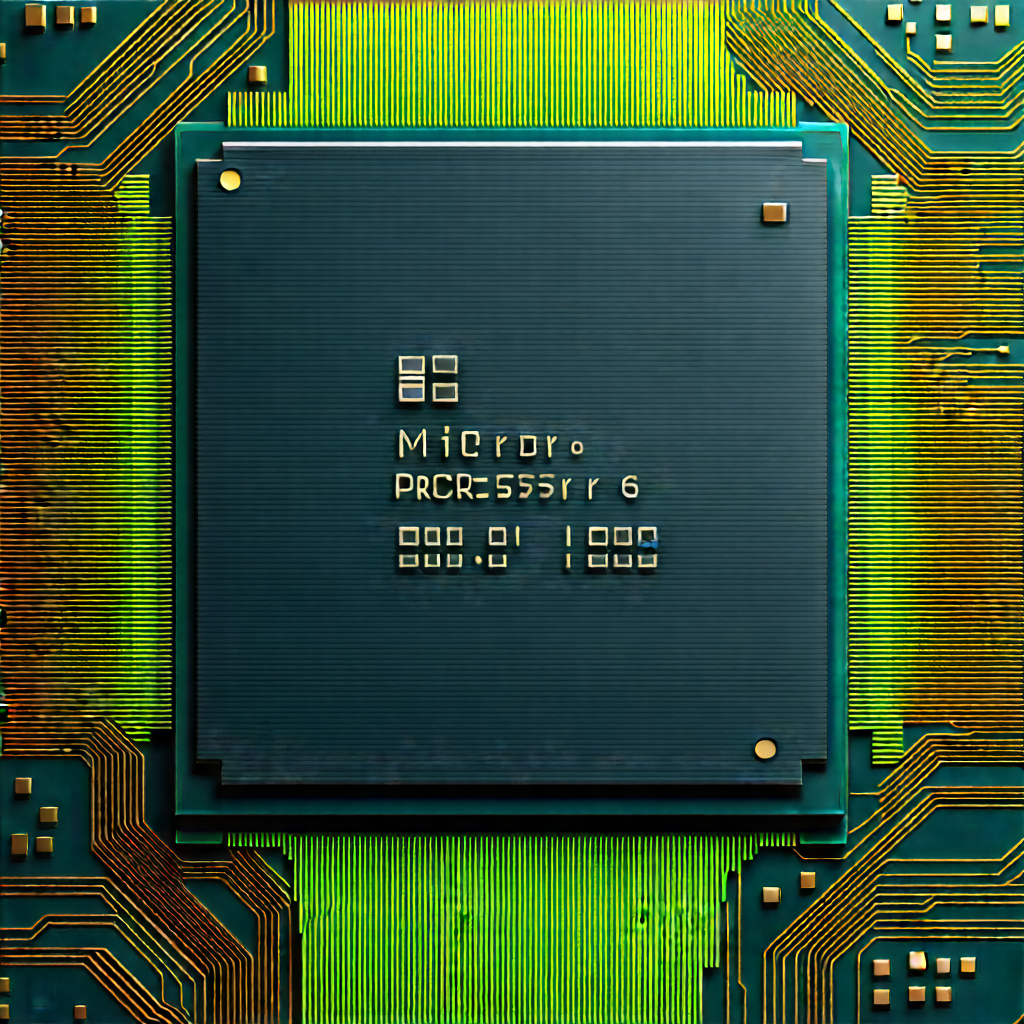 Close-up of microprocessor