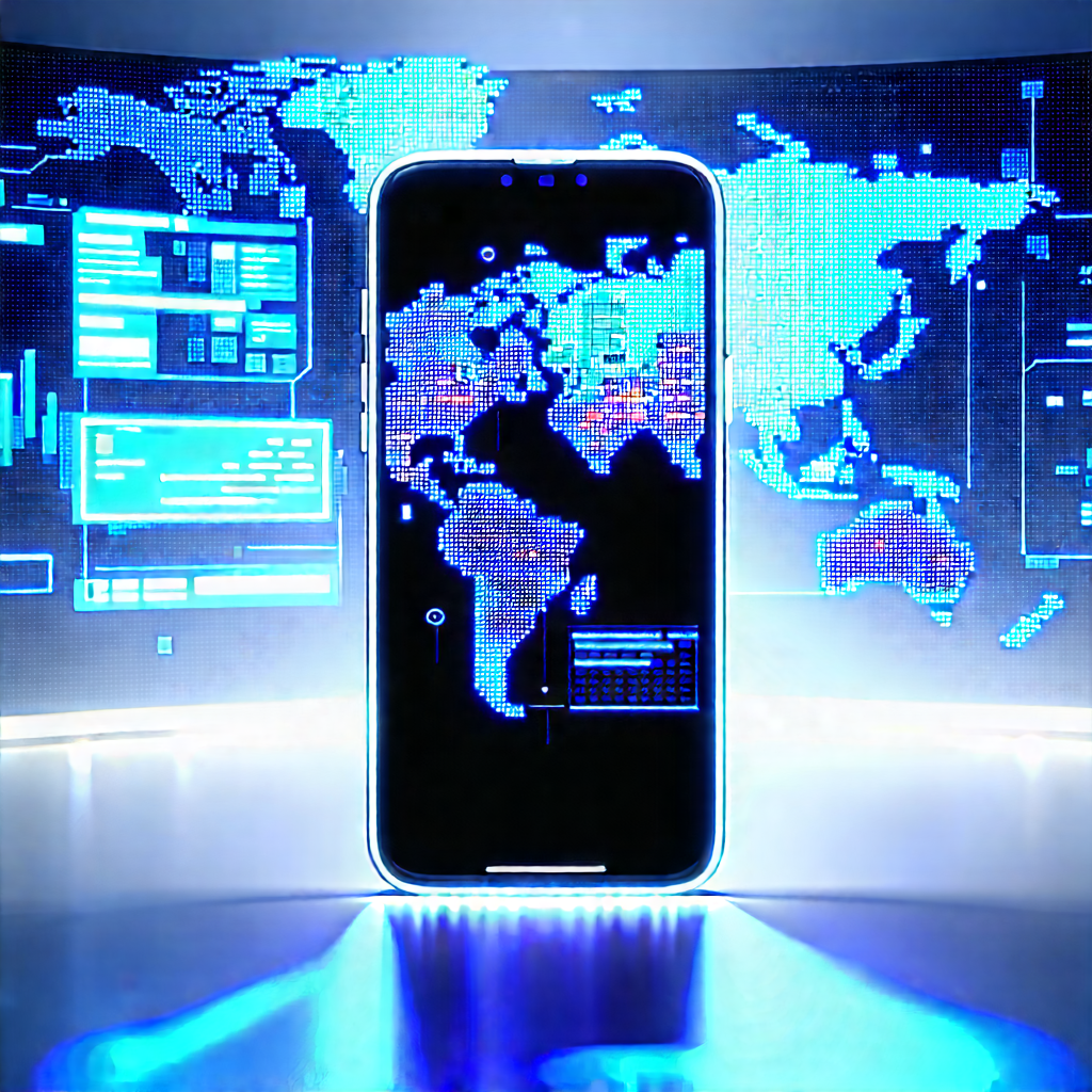 Smartphone With Data Visualization With Cell Phone