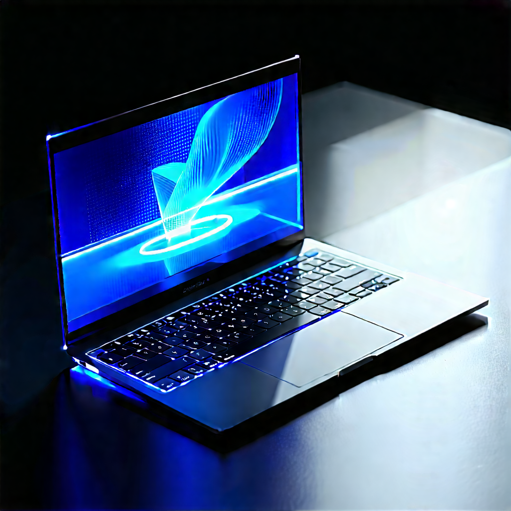 Laptop With Holographic Display With Laptop Computer