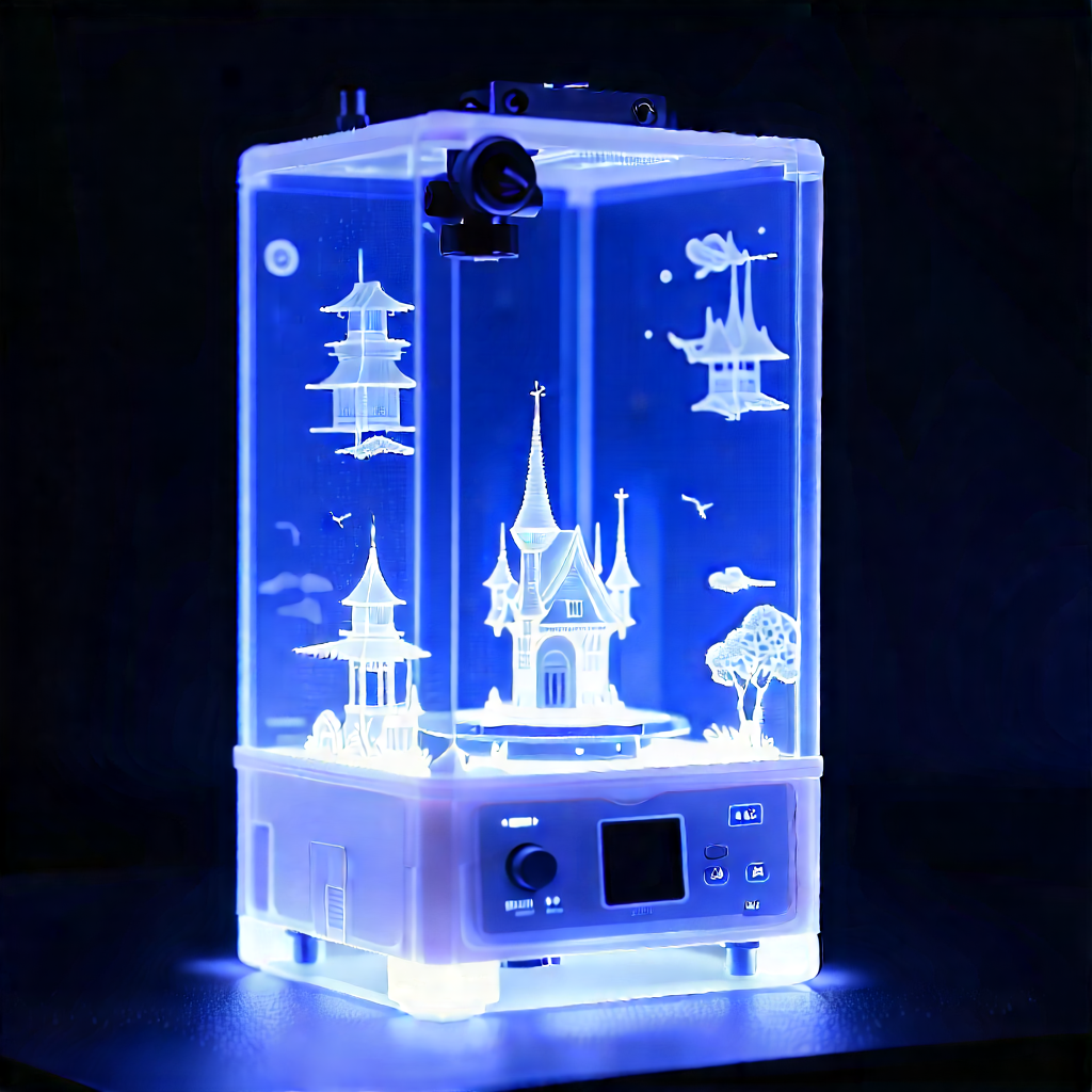 3d Printer With Holographic Projection With Small, Illuminated