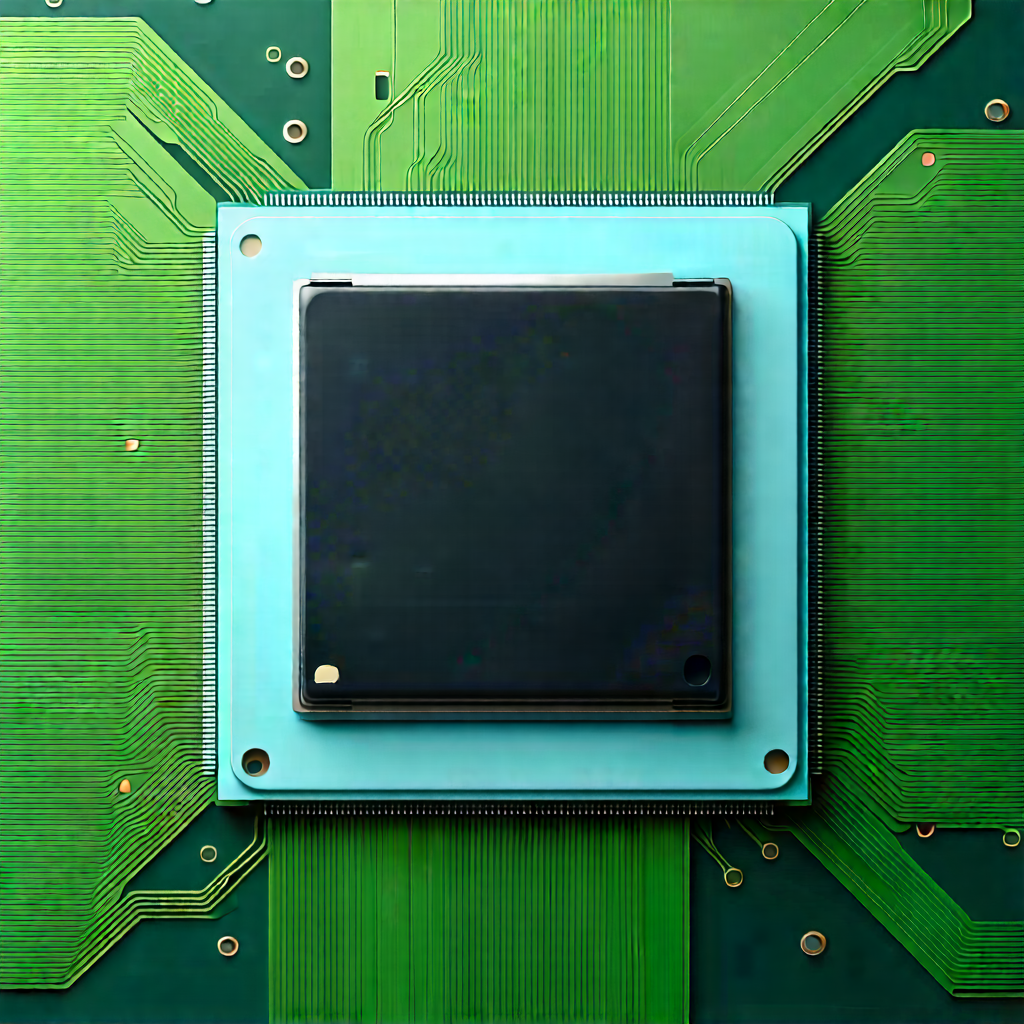 Close-up of microprocessor