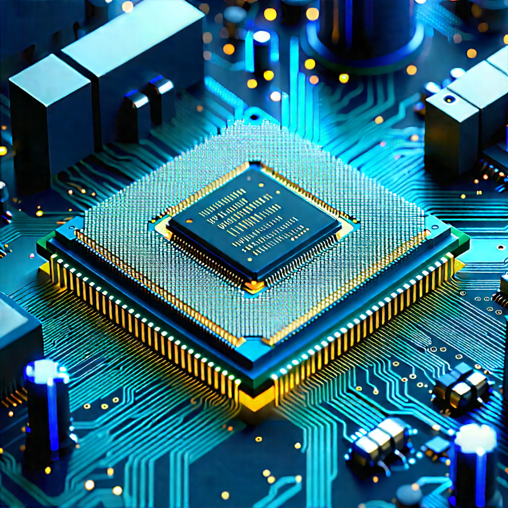 Close-up of microprocessor