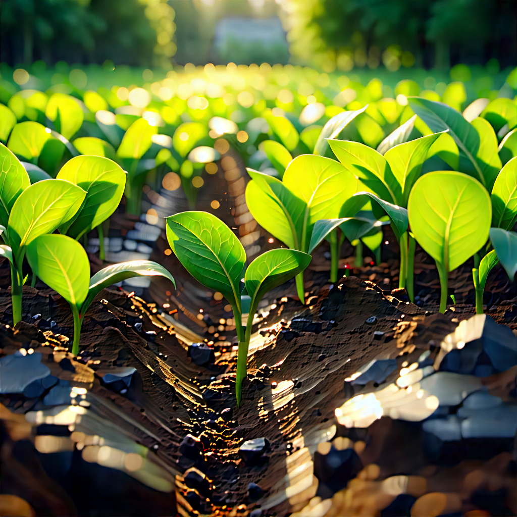 Agricultural Technology In Field Deployment With Lush Green