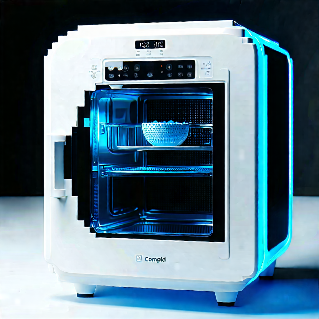 Innovative Smart Appliance Design With White Microwave