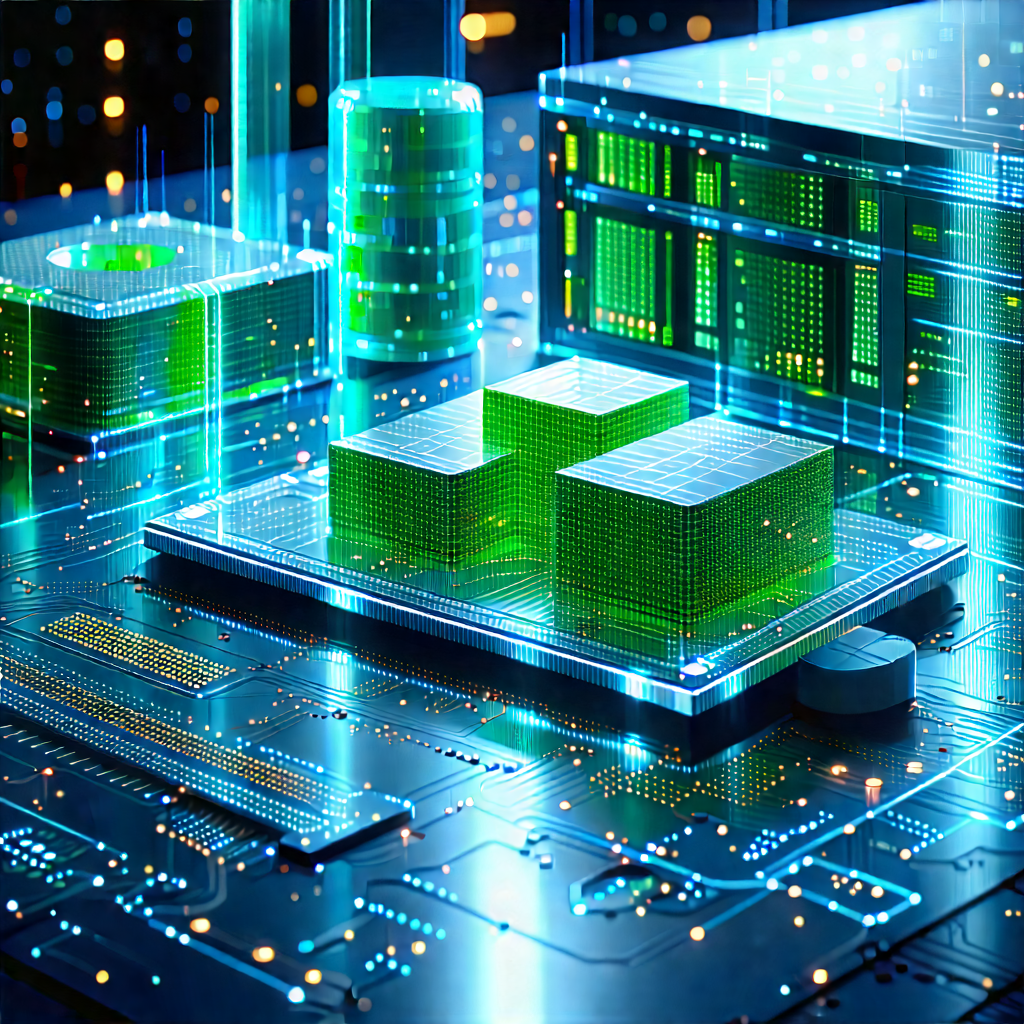 Financial Technology In Manufacturing Facility With Futuristic Cityscape
