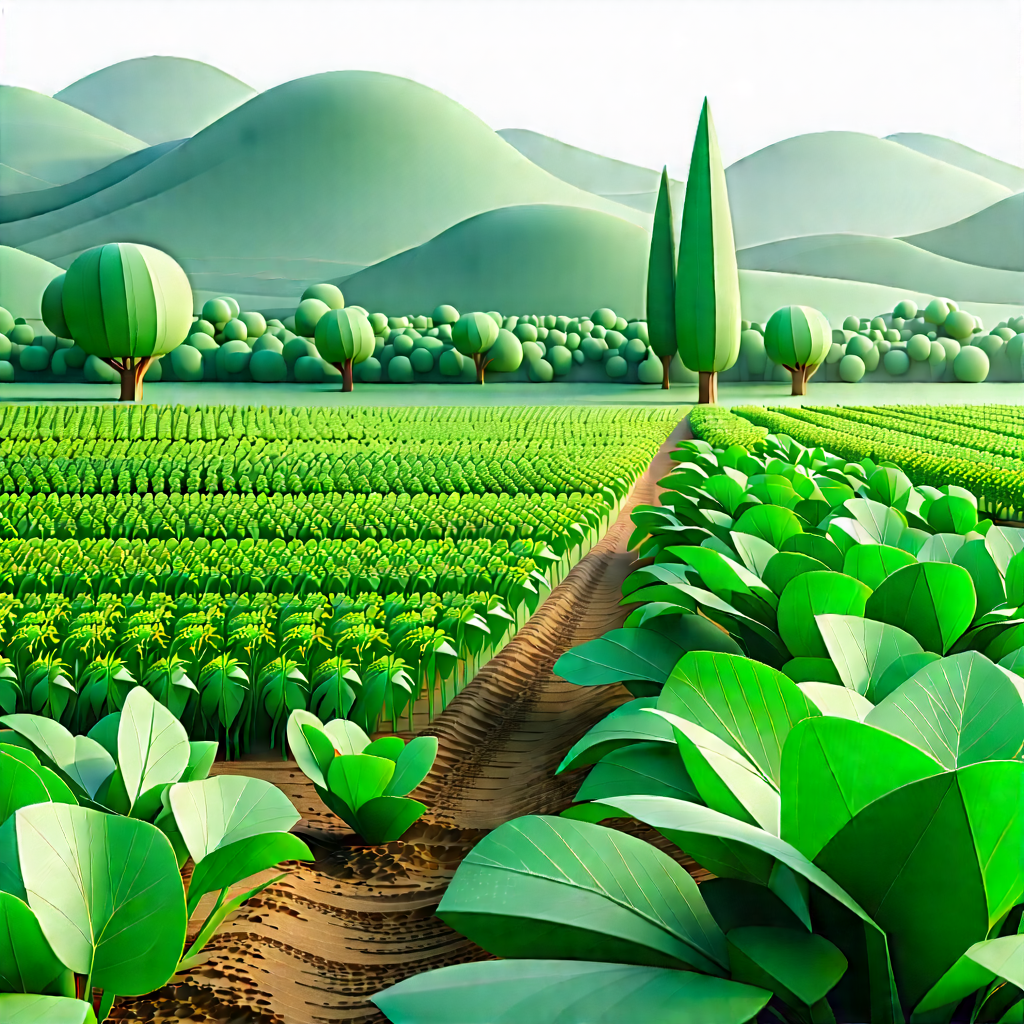 Agricultural Technology In Tech Office With Painting Lush