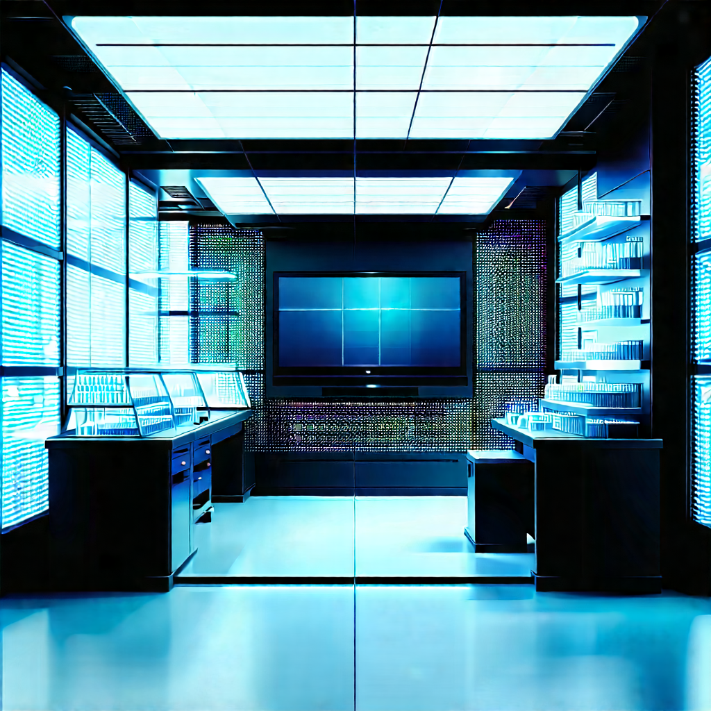 Futuristic research laboratory