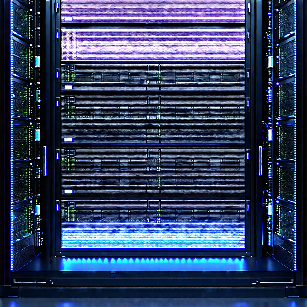 Server rack with holographic projection