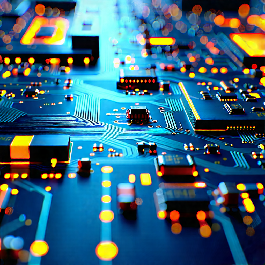 Close-up of electronic circuit