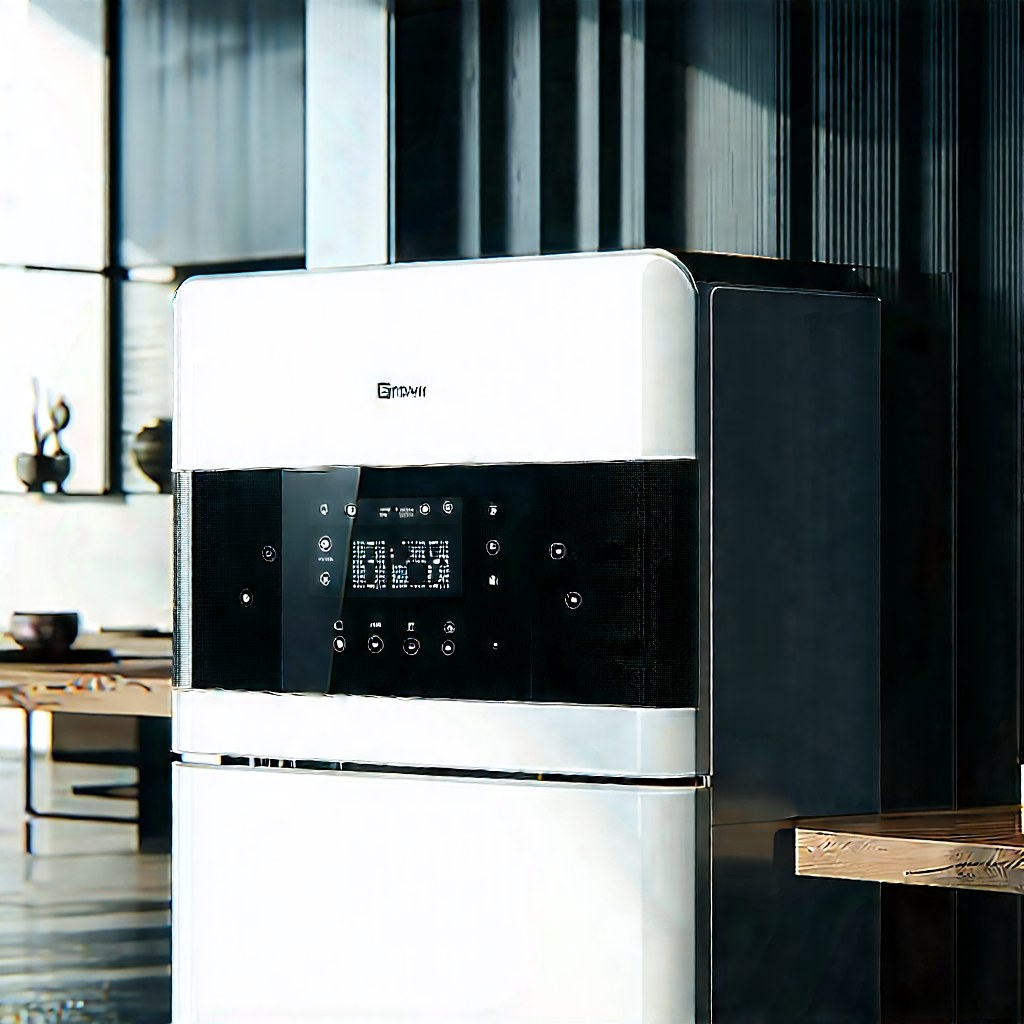 Innovative Smart Appliance (design:1.21) With White Refrigerator