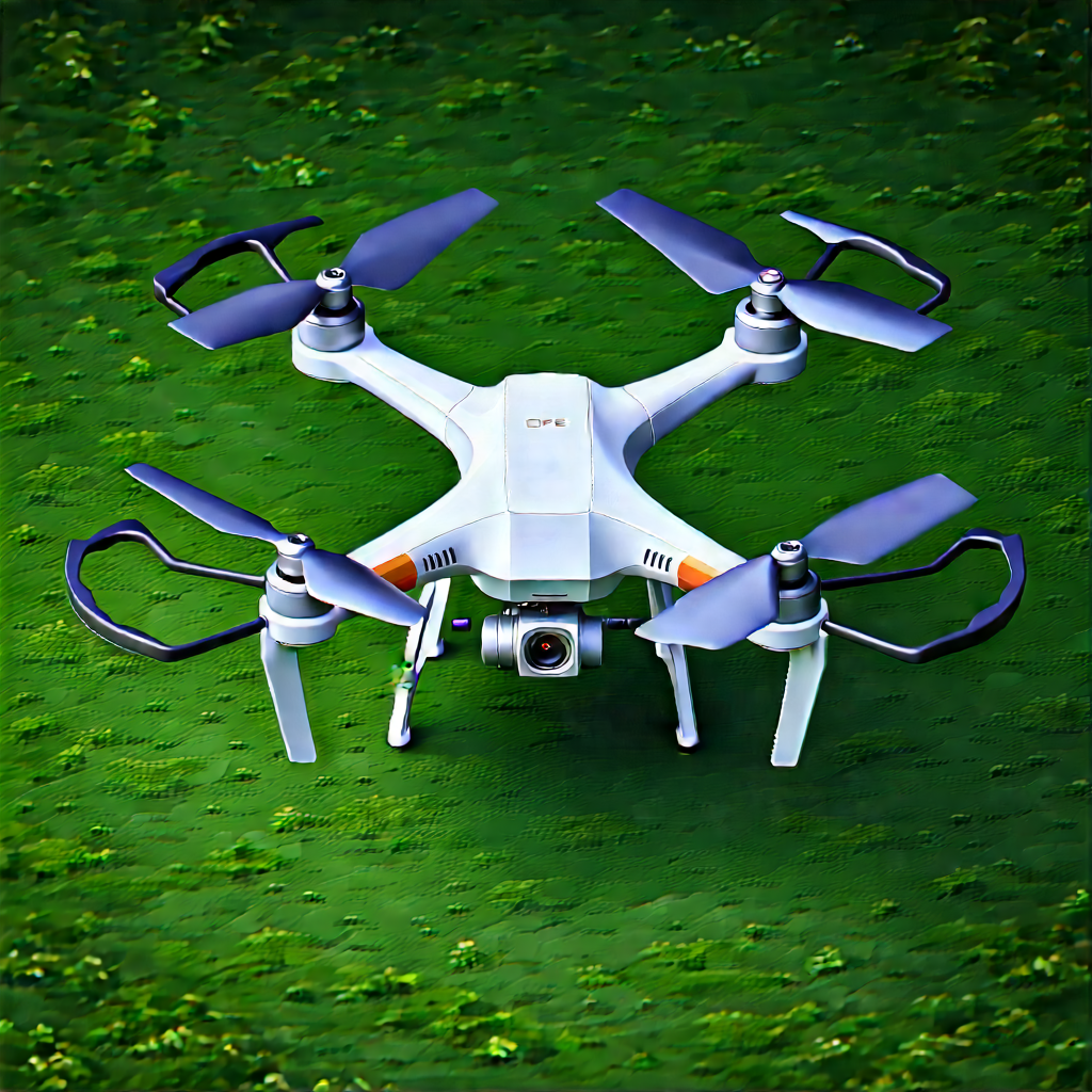 Drone With (digital:1.31) Artwork With White Drone