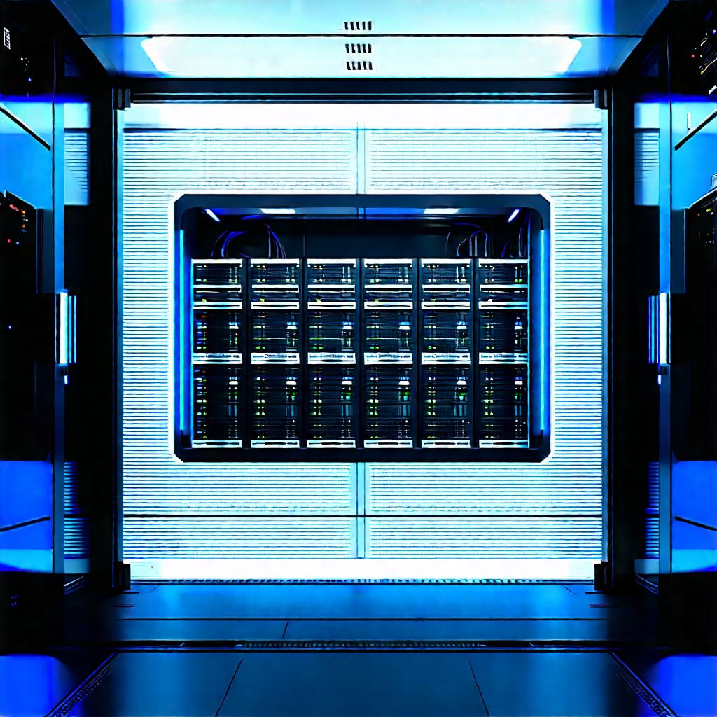 Futuristic Server Room With Image, There