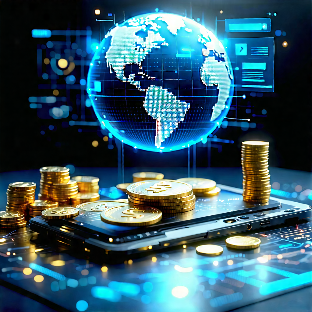 Financial Technology In Design Studio With Cell Phone