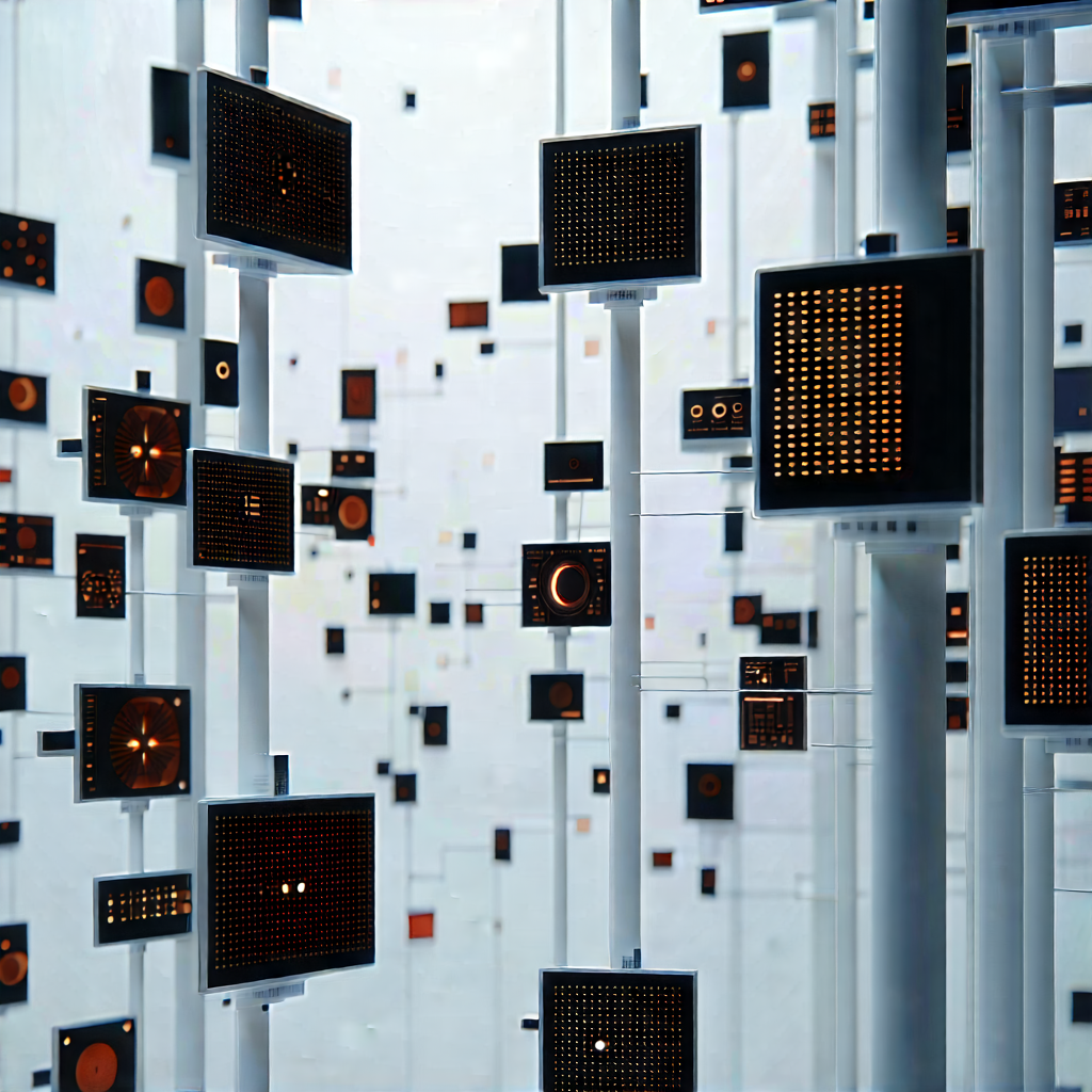 Close-up of sensor array