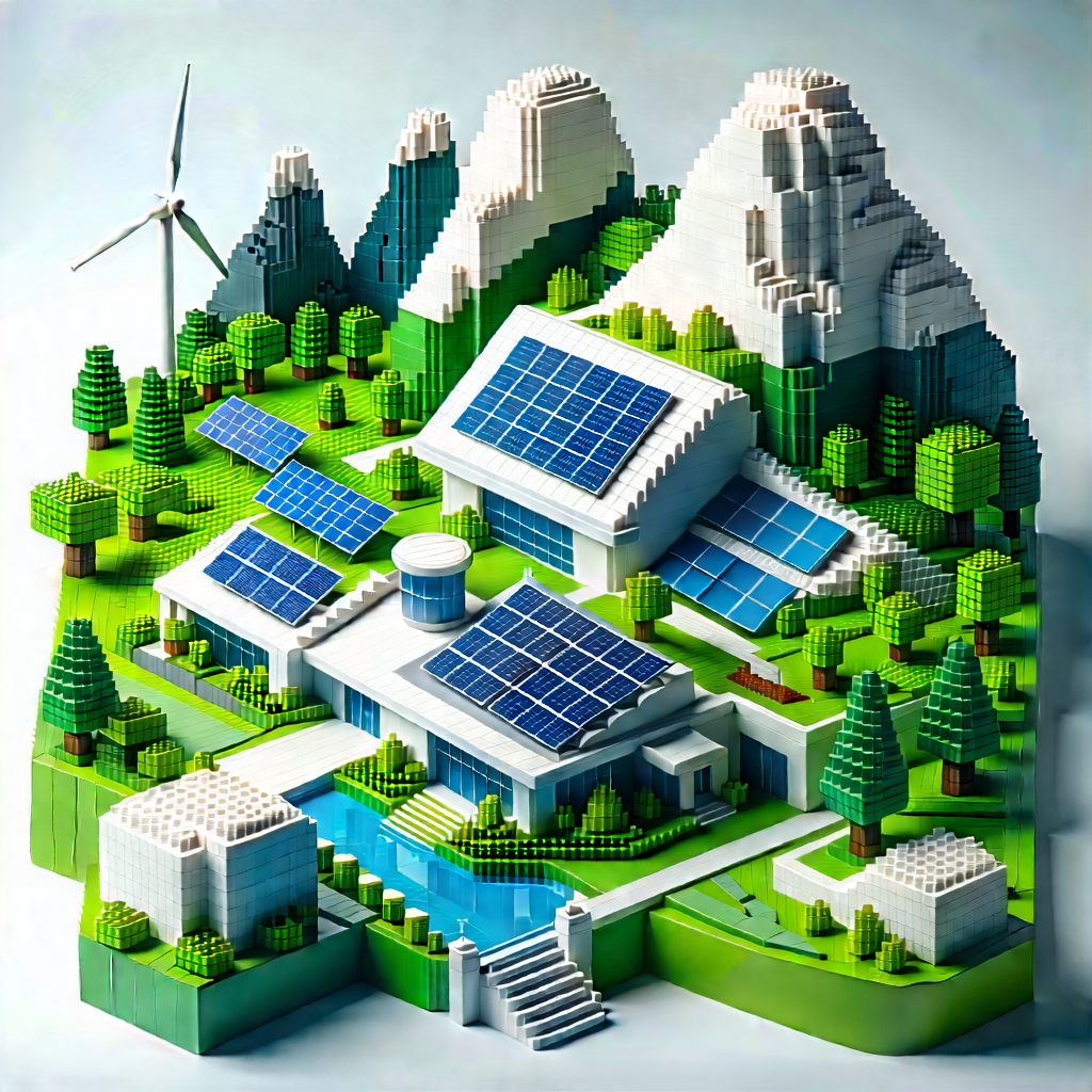 Innovative Renewable Energy (design:1.23) With Model House
