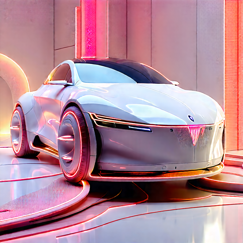 Innovative Electric Vehicle Design With Futuristic White