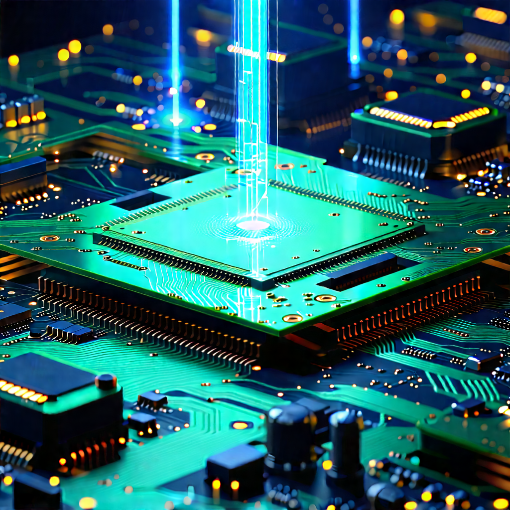 Circuit board with laser scanning