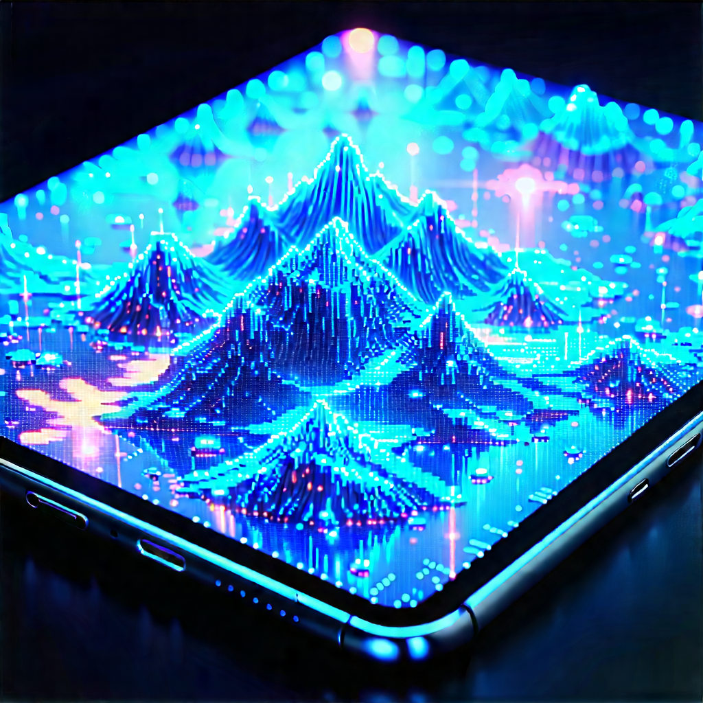 Tablet With Holographic Display With Cell Phone