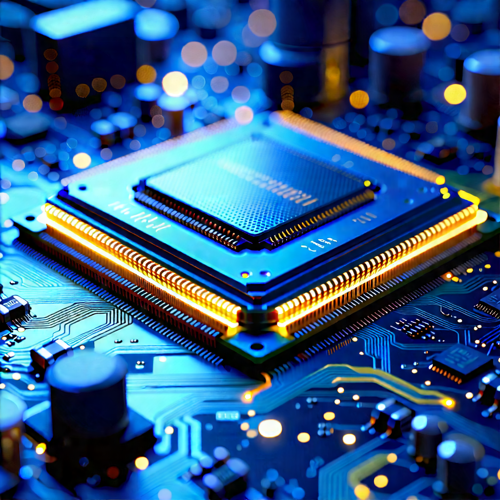 Close-up of microprocessor