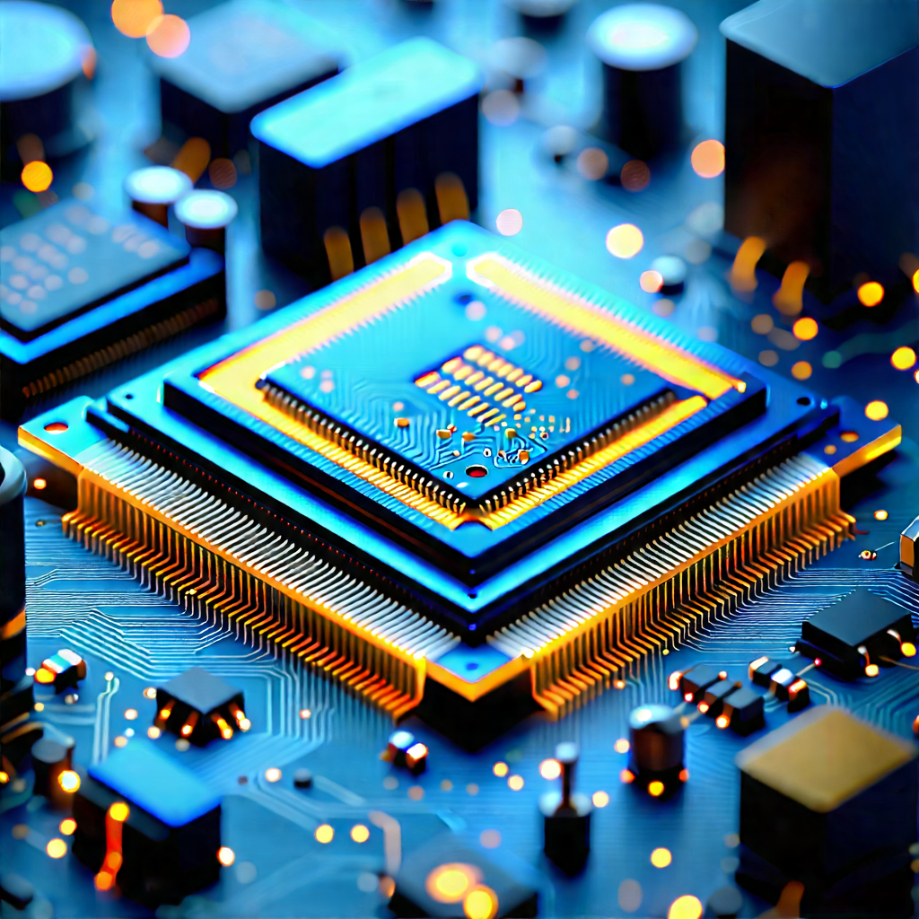 Close-up of microprocessor