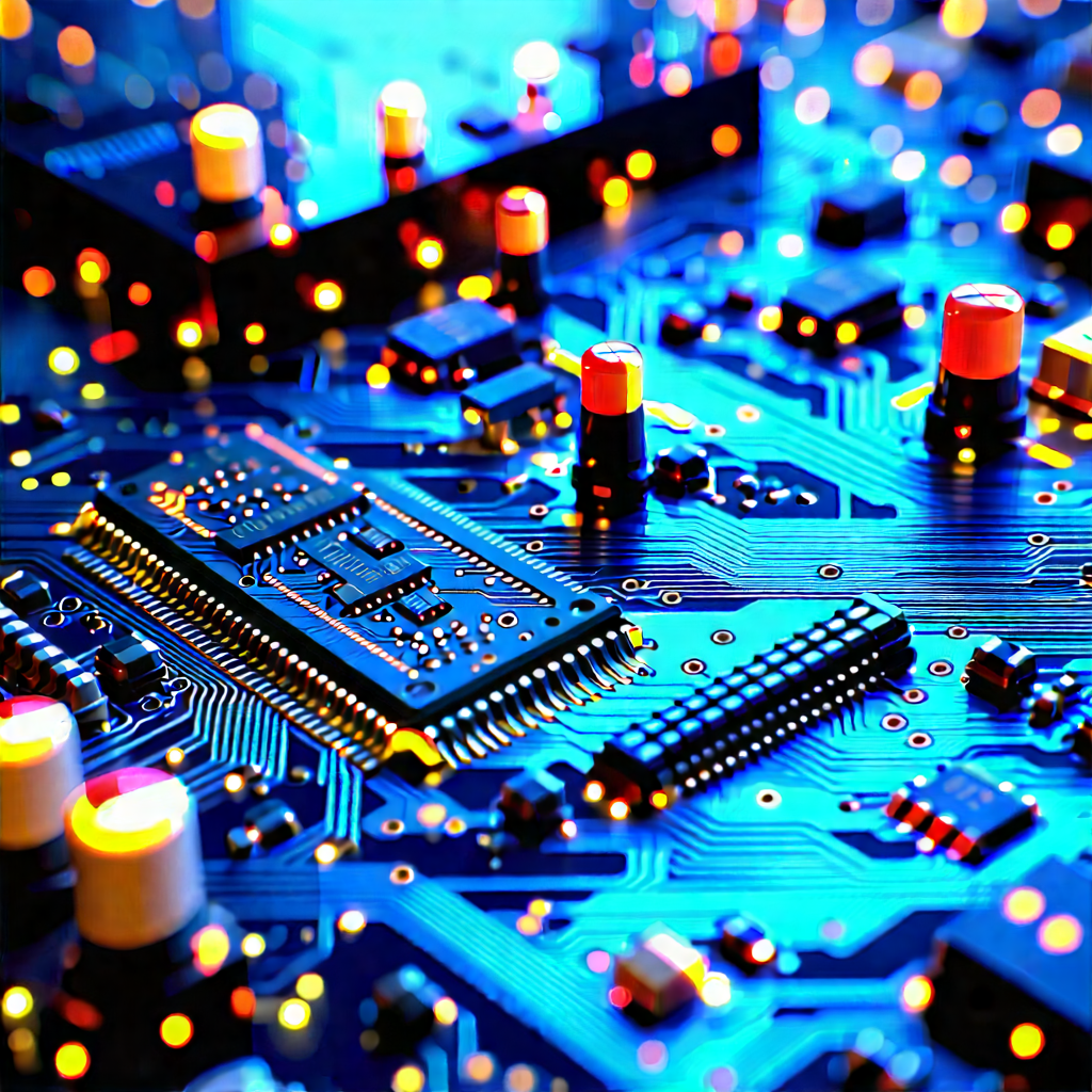 Close-up of electronic circuit