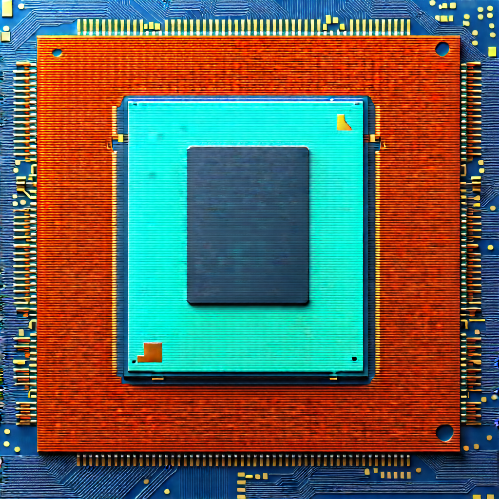 Close-up of microprocessor
