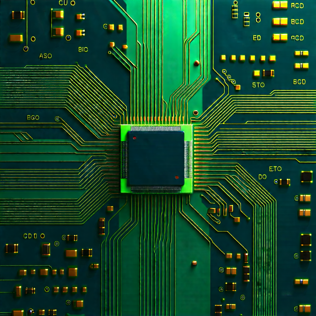 Circuit board with data streams