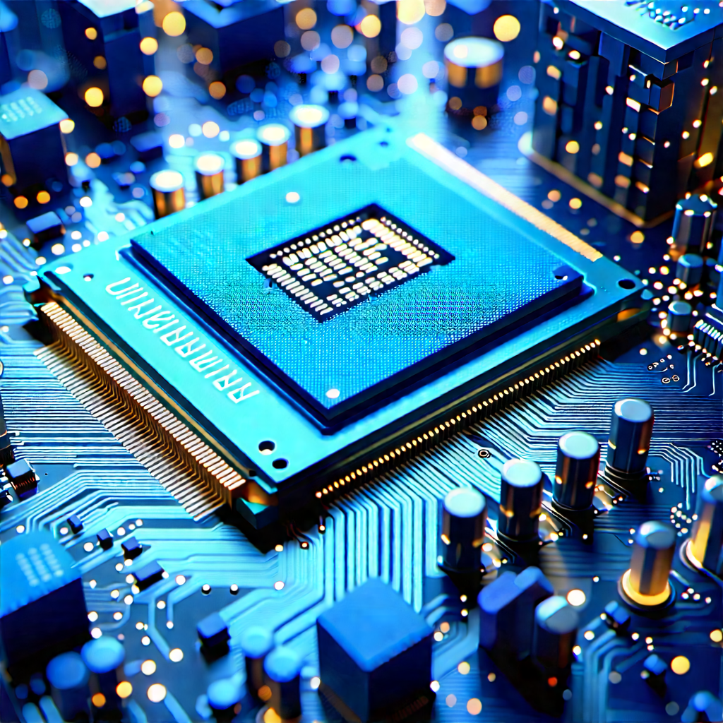 Close-up of microprocessor