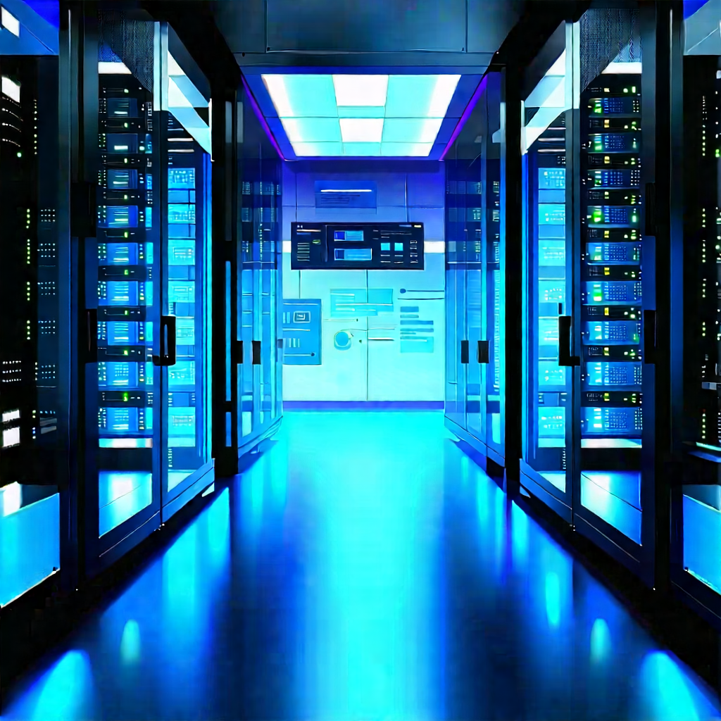 Futuristic server room