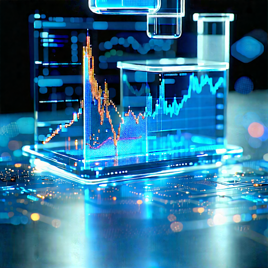 Financial Technology In Modern Laboratory With Futuristic Display