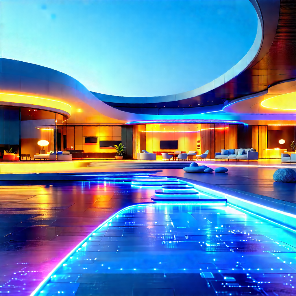 Futuristic Smart Home With Large, Modern
