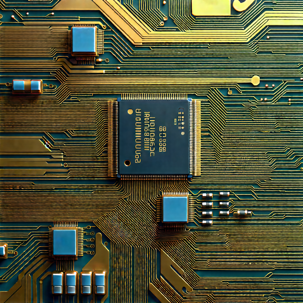 Close-up of electronic circuit