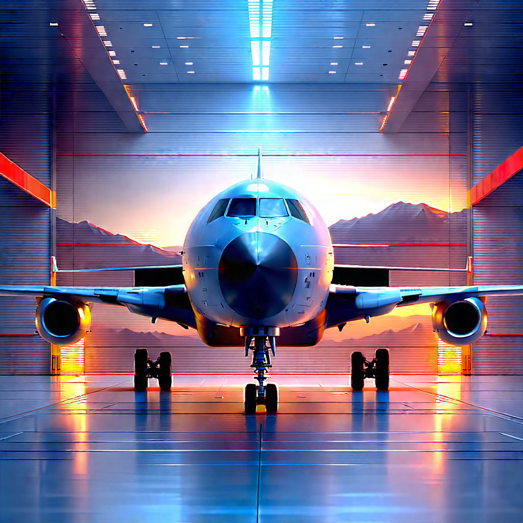 Aerospace Technology In Research Center With Large Silver