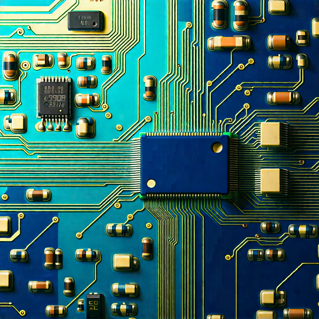 Close-up of electronic circuit
