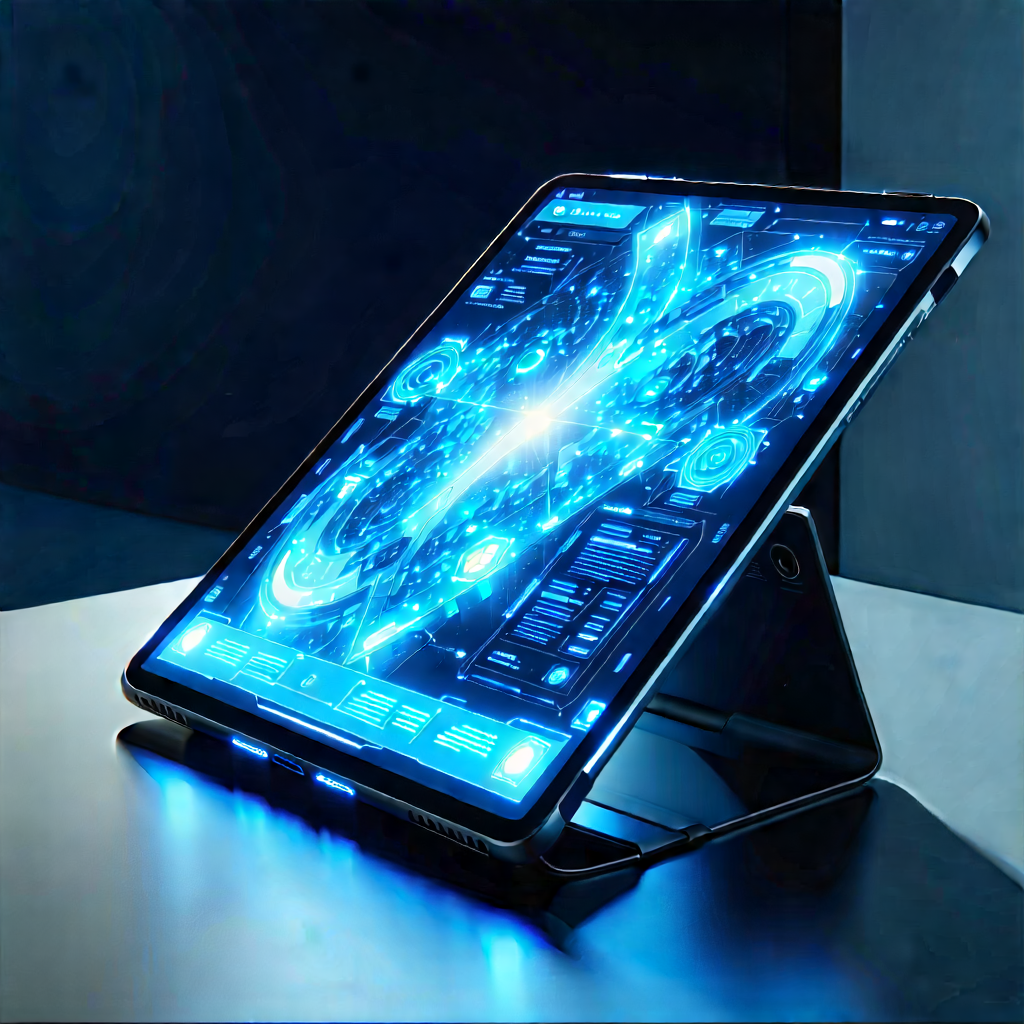 Tablet With Holographic Display With Tablet Computer