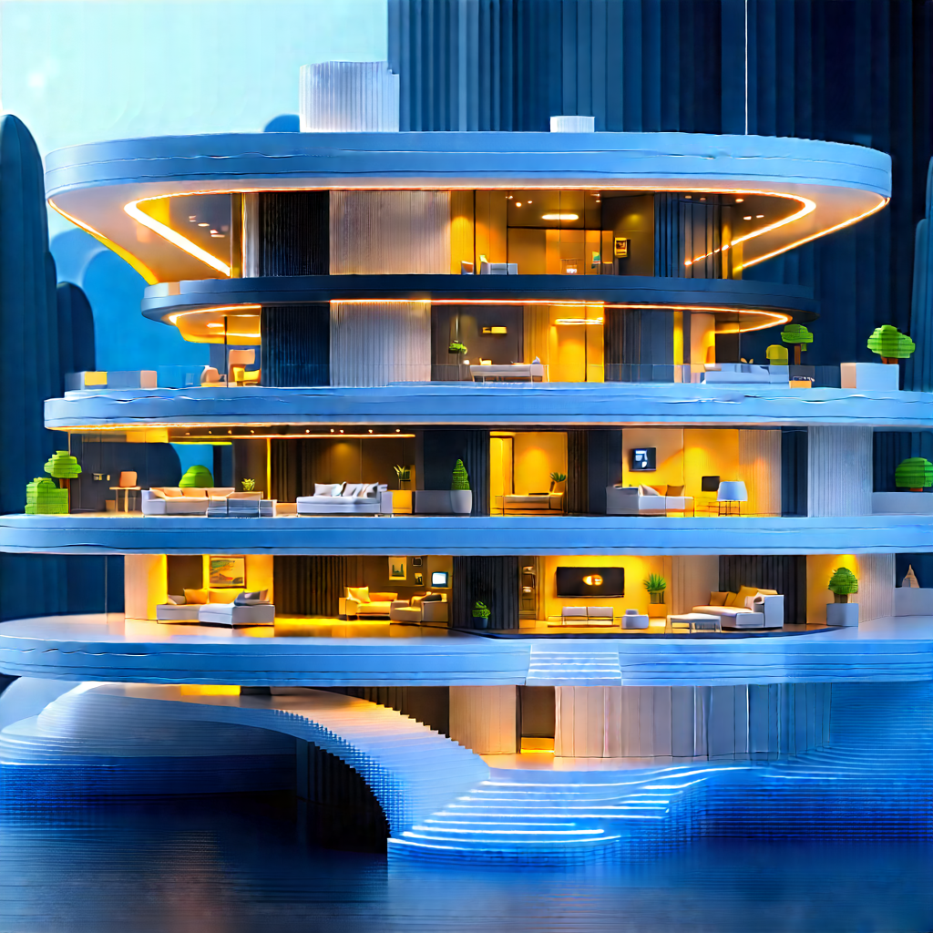 Futuristic Smart Home With Large, Modern