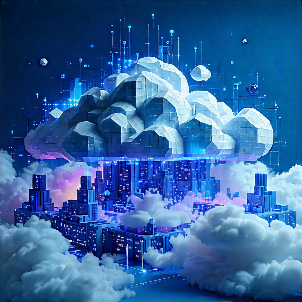 Cloud Computing Visualization With Large, Colorful