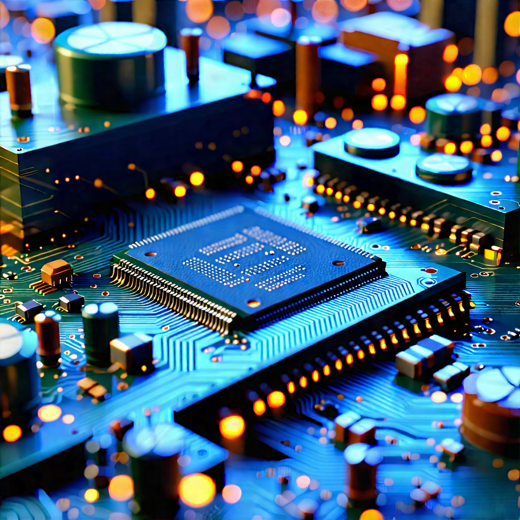 Close-up of electronic circuit