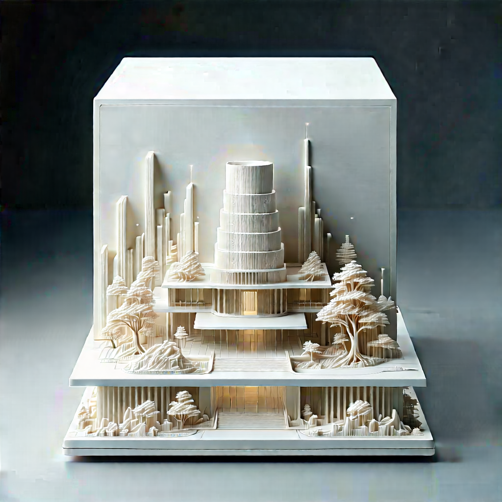 3d Printer With (digital:1.31) Particles With White Model