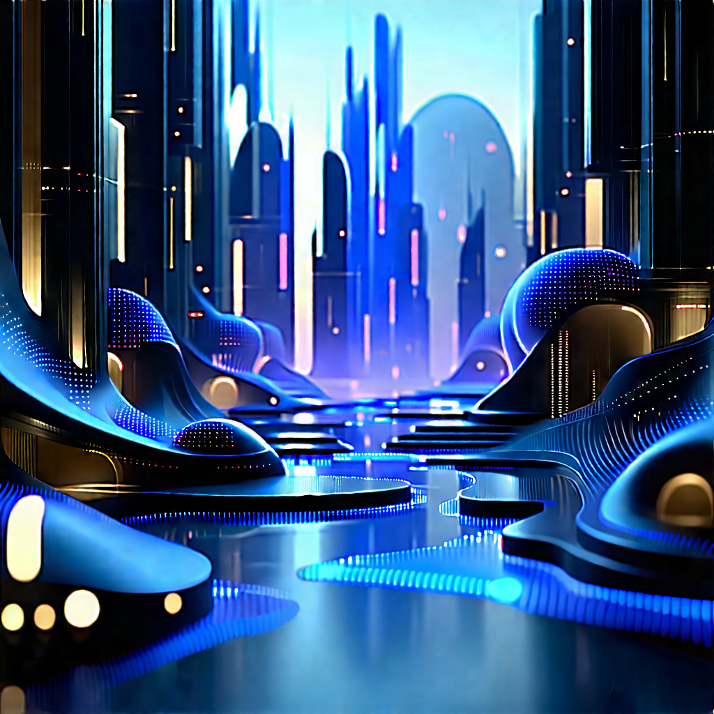 Futuristic Innovation Hub With Futuristic Scene,