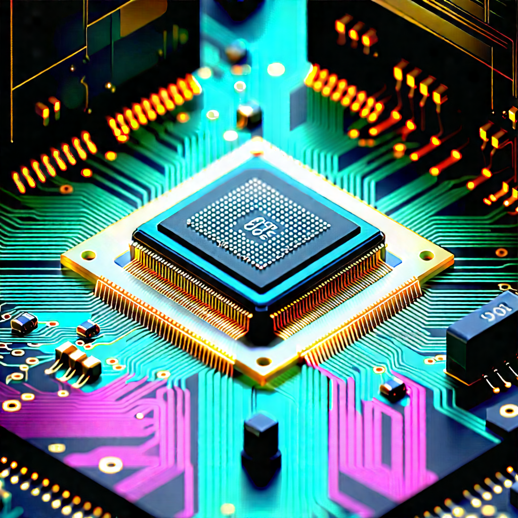 Close-up of microprocessor