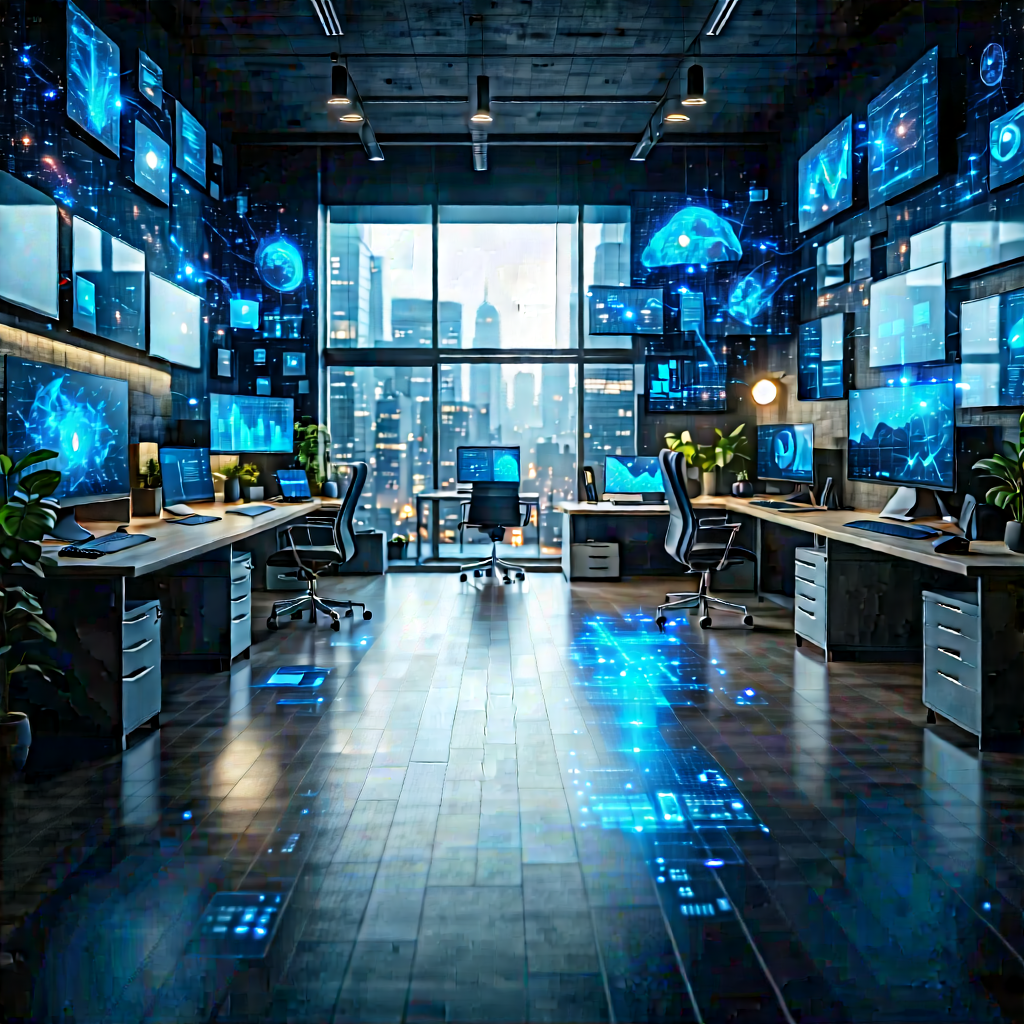 Educational Technology In Tech Office With Image, There