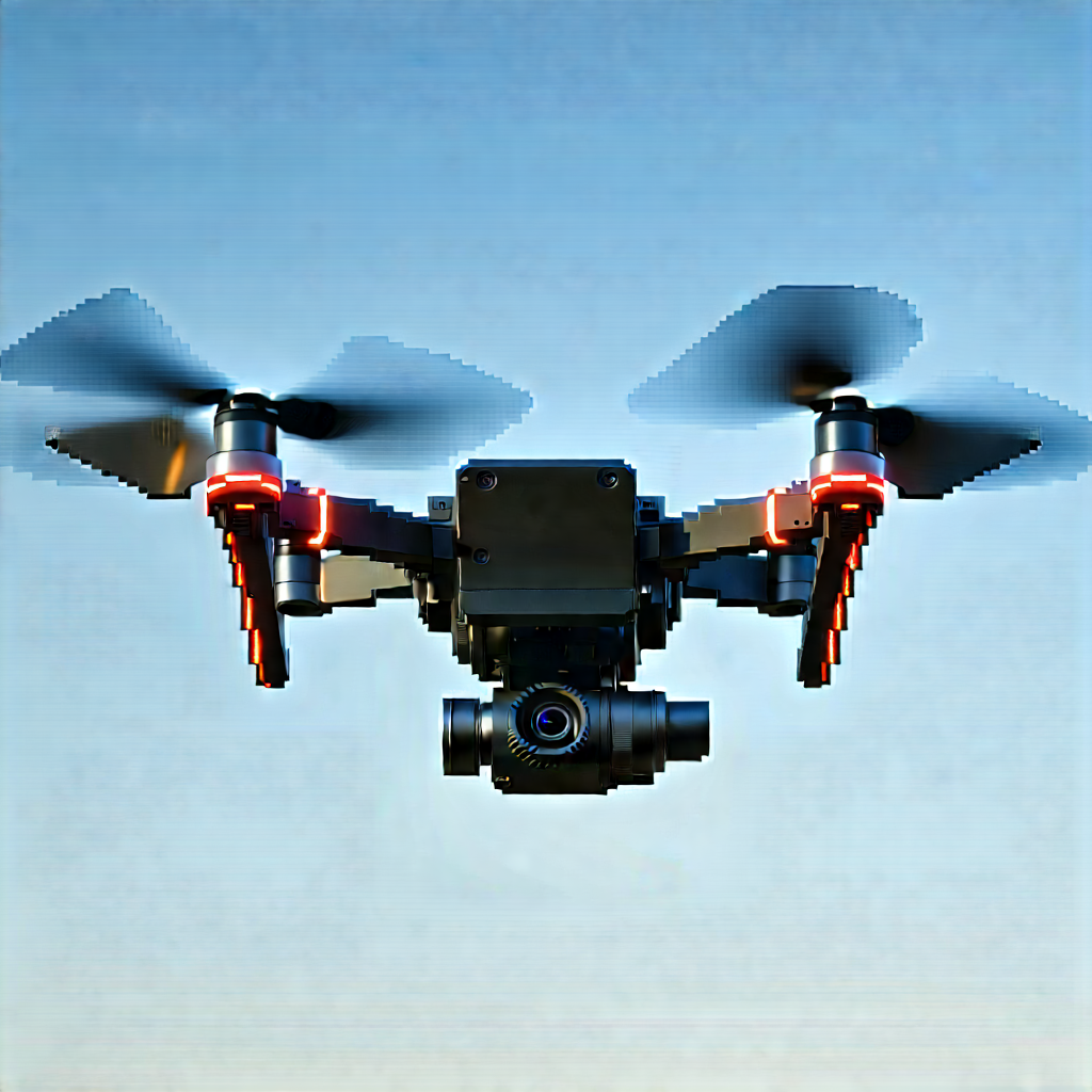 Drone With Streaming Content With Black Drone