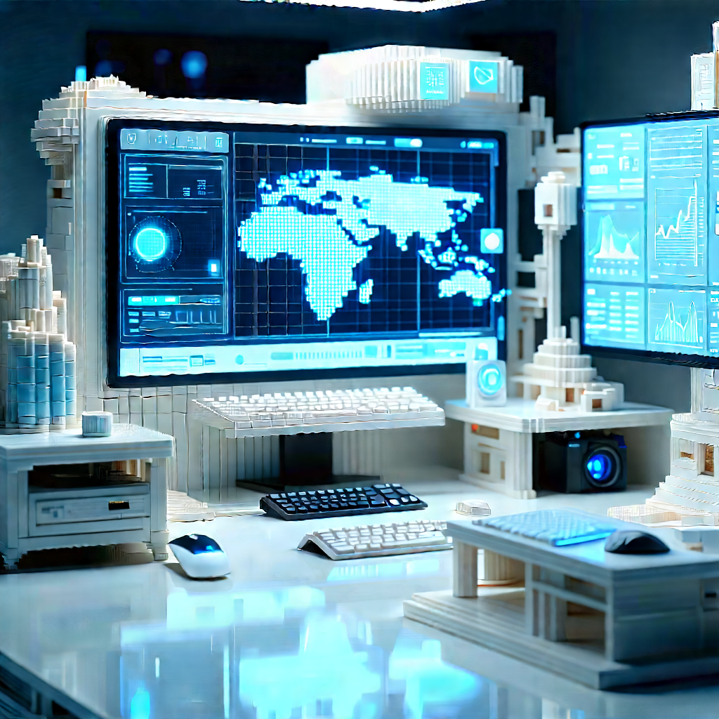 Healthcare Technology In Tech Office With Computer Desk